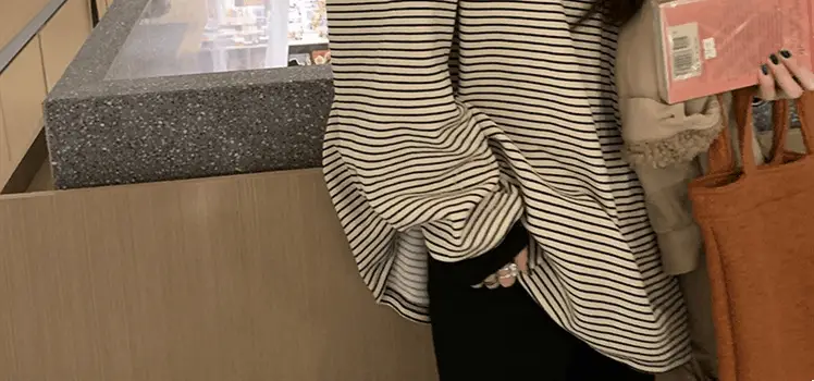Women Striped Long Sleeve Sweatshirt 2026 Spring Autumn — feature 19