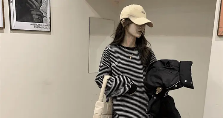 Women Striped Long Sleeve Sweatshirt 2026 Spring Autumn — feature 42