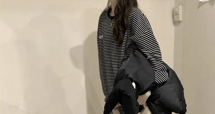 Women Striped Long Sleeve Sweatshirt 2026 Spring Autumn — feature 48