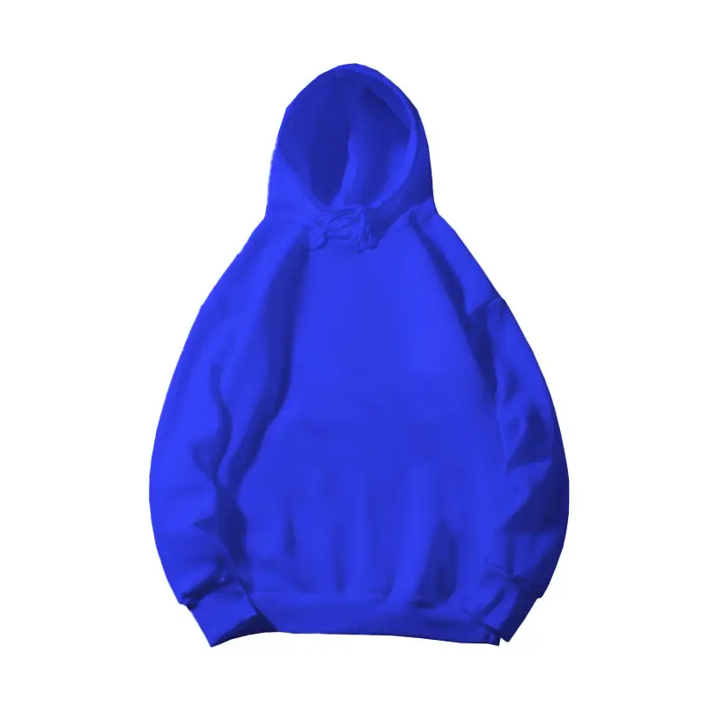 Men's White Hooded Sweatshirt Winter No Pocket - Image 6