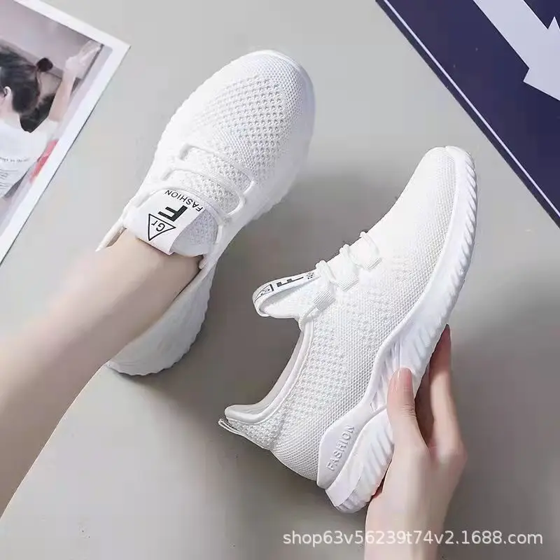 2025 New Shoes Women's Easiest for Match Students Summer Mesh Shoes Women's Breathable Mesh Sports Shoes Casual Shoes Mom's Shoes - Image 4