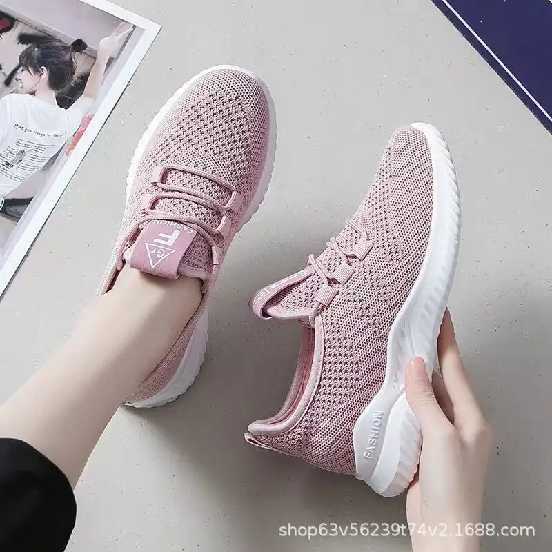 2025 New Shoes Women's Easiest for Match Students Summer Mesh Shoes Women's Breathable Mesh Sports Shoes Casual Shoes Mom's Shoes - Image 5
