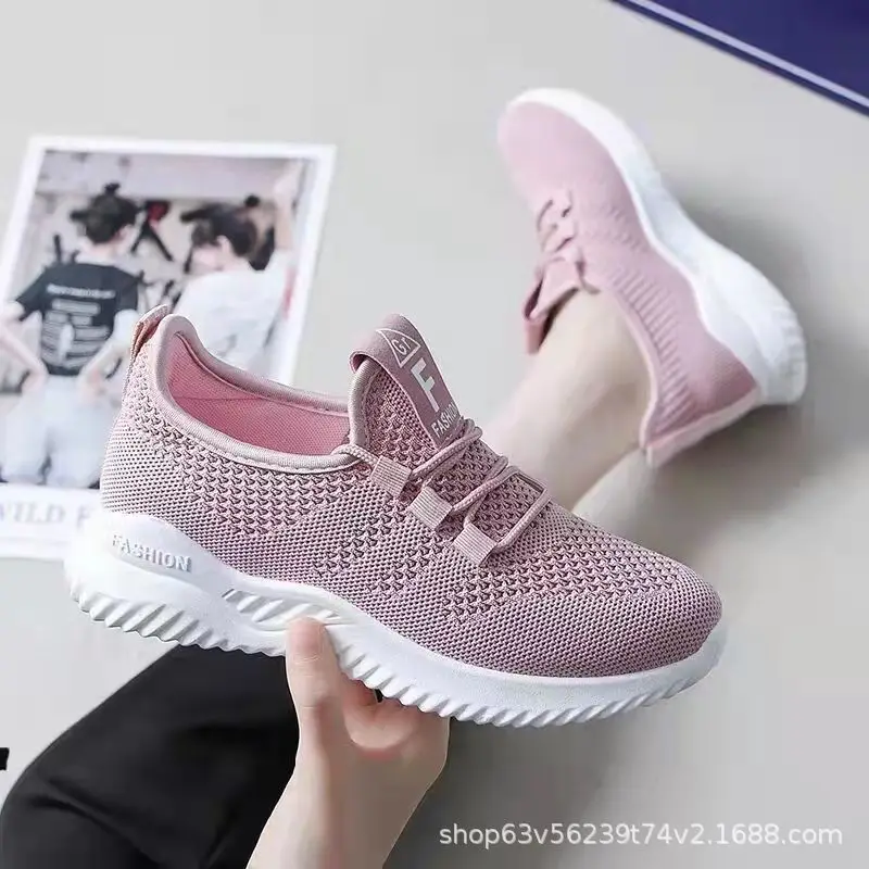2025 New Shoes Women's Easiest for Match Students Summer Mesh Shoes Women's Breathable Mesh Sports Shoes Casual Shoes Mom's Shoes - Image 3
