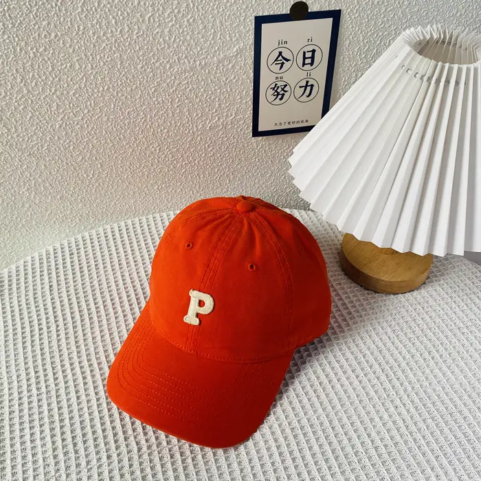 Men's Logo Cap Navy Blue Wash Cotton Autumn Winter — feature 12