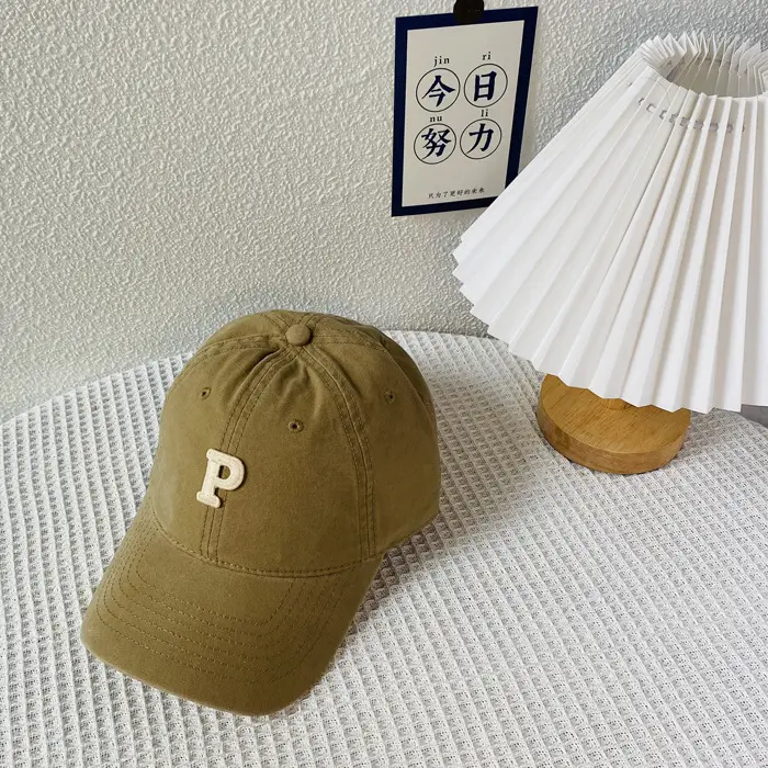 Men's Logo Cap Navy Blue Wash Cotton Autumn Winter — feature 15