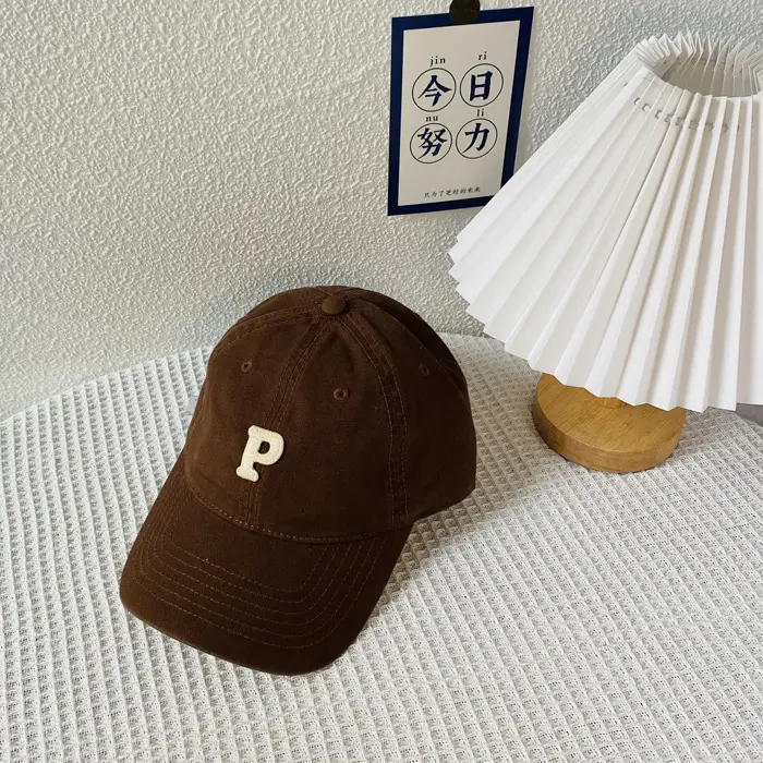 Men's Logo Cap Navy Blue Wash Cotton Autumn Winter — feature 16