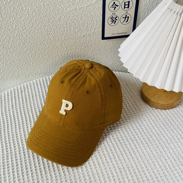 Men's Logo Cap Navy Blue Wash Cotton Autumn Winter — feature 17