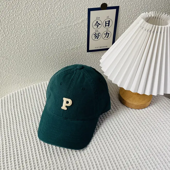 Men's Logo Cap Navy Blue Wash Cotton Autumn Winter — feature 6