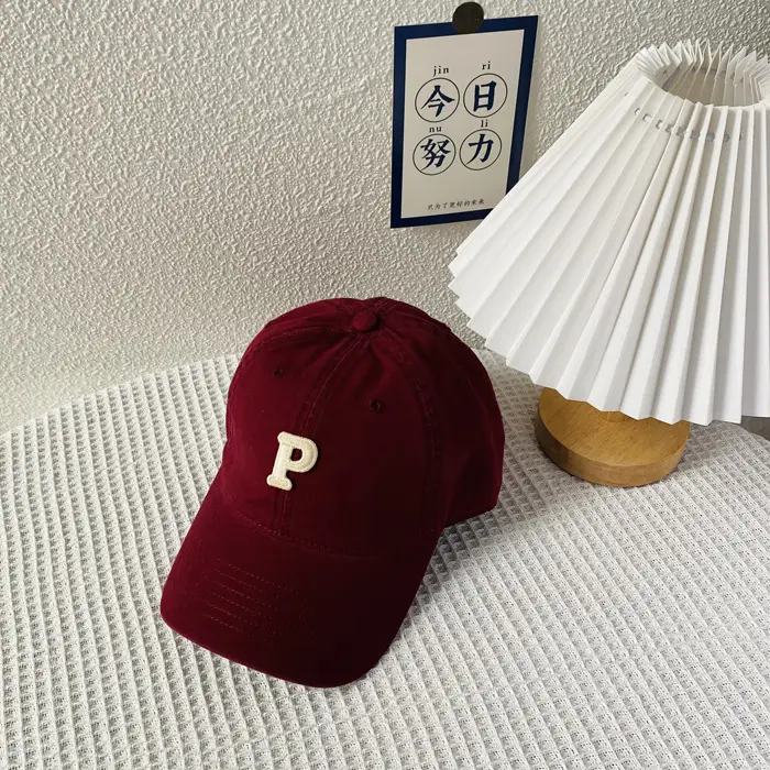 Men's Logo Cap Navy Blue Wash Cotton Autumn Winter — feature 9