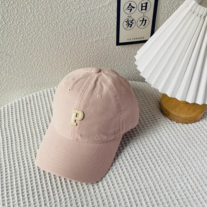 Men's Logo Cap Navy Blue Wash Cotton Autumn Winter - Image 14
