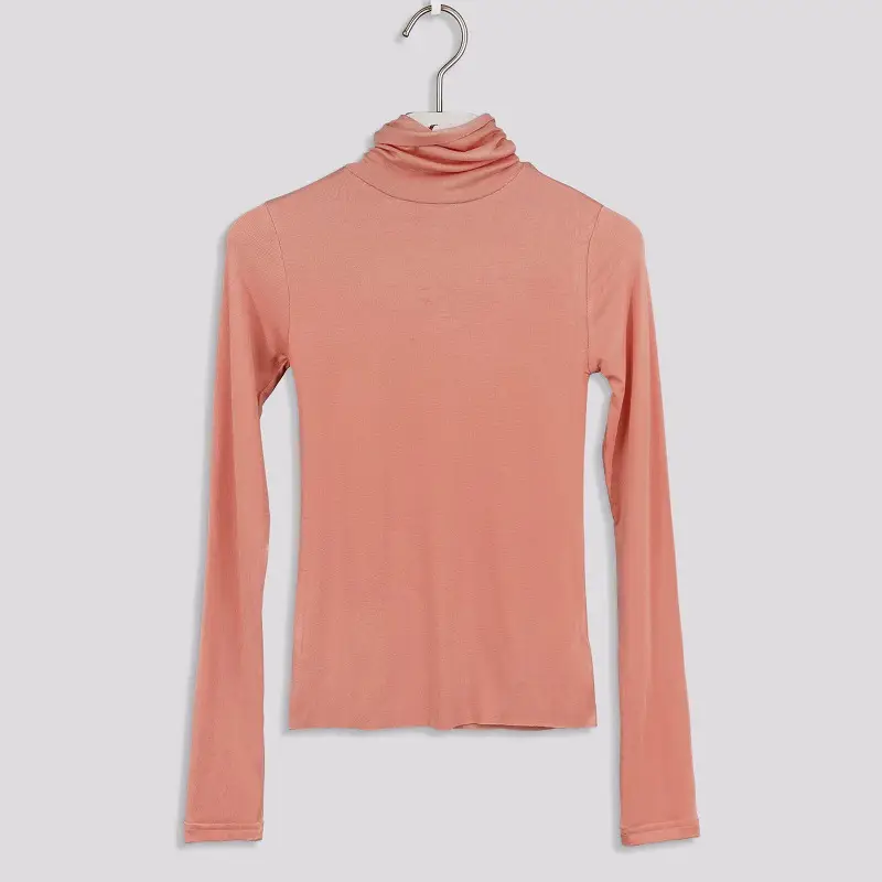 Women Sleeveless High Neck Vest Coral Pink Large - Image 6