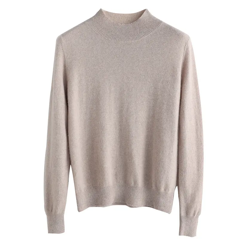 Women's Purple Knit Half-High Neck Sweater - Image 19