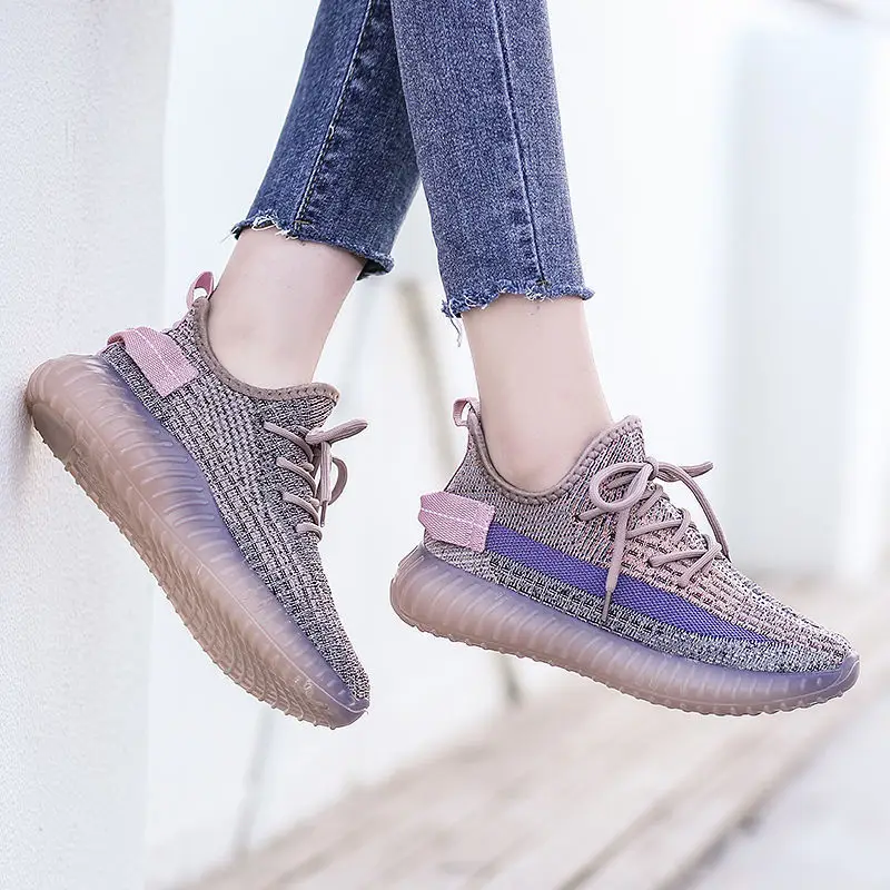 Casual Breathable Coconut Flyknit Shoes Women's Spring and Autumn New Korean Style Soft Sole Versatile Student Lightweight Running Sports Shoes - Image 4