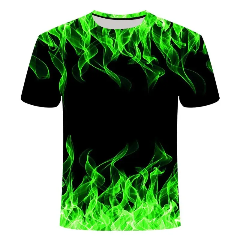 Men's Red 3D Printed American Flag T-Shirt