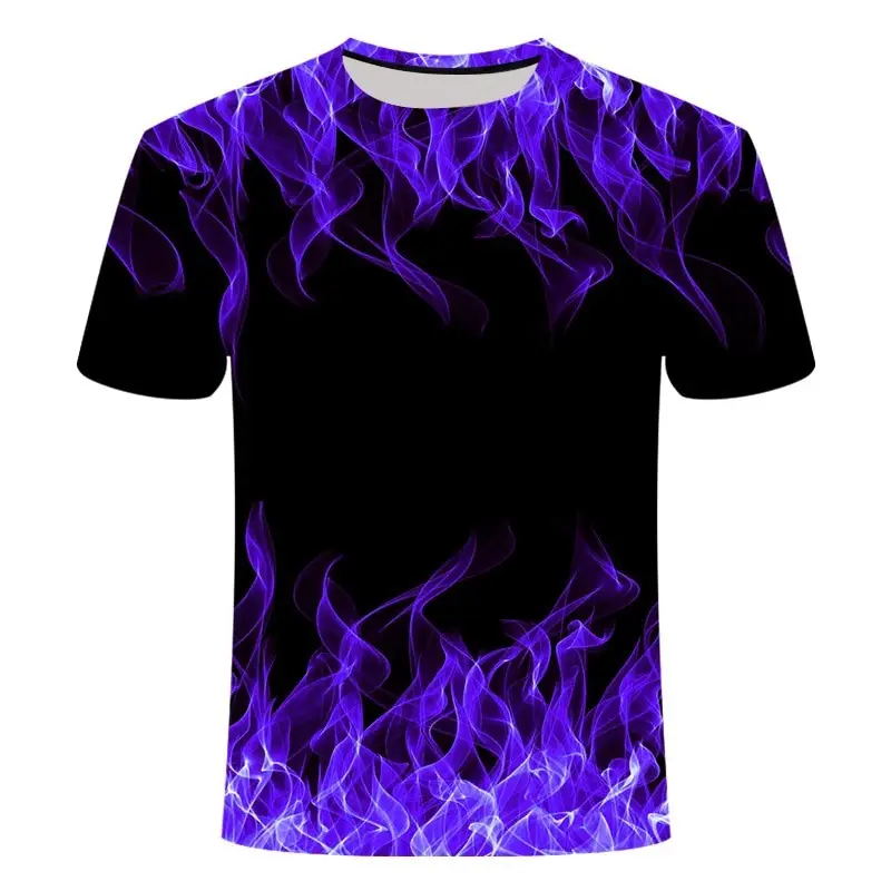 Men's Red 3D Printed American Flag T-Shirt