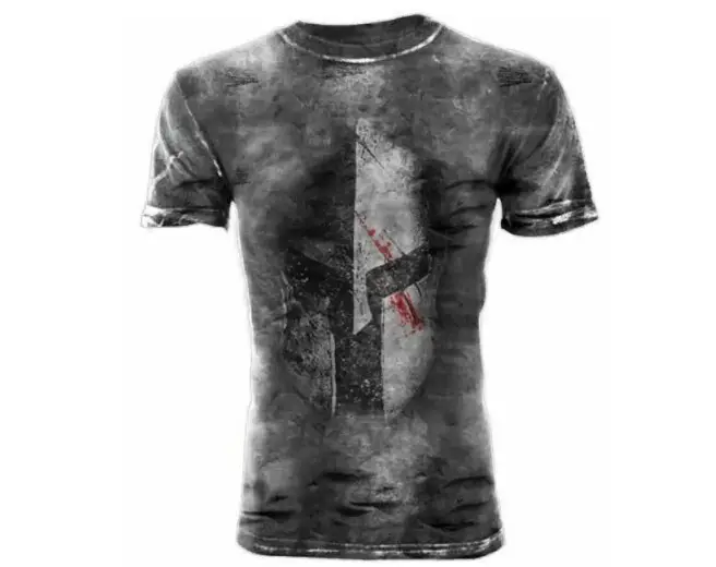 Men's Red 3D Printed American Flag T-Shirt