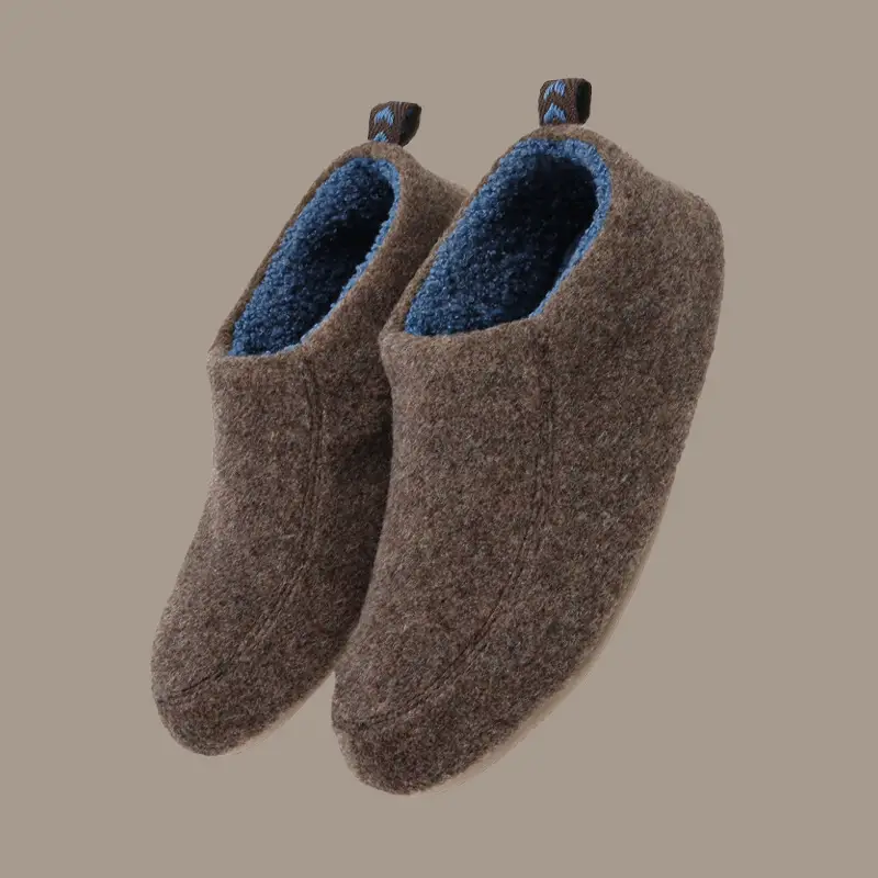 Winter Warm Slippers for Men Wooden Floor Non-Slip - Image 3