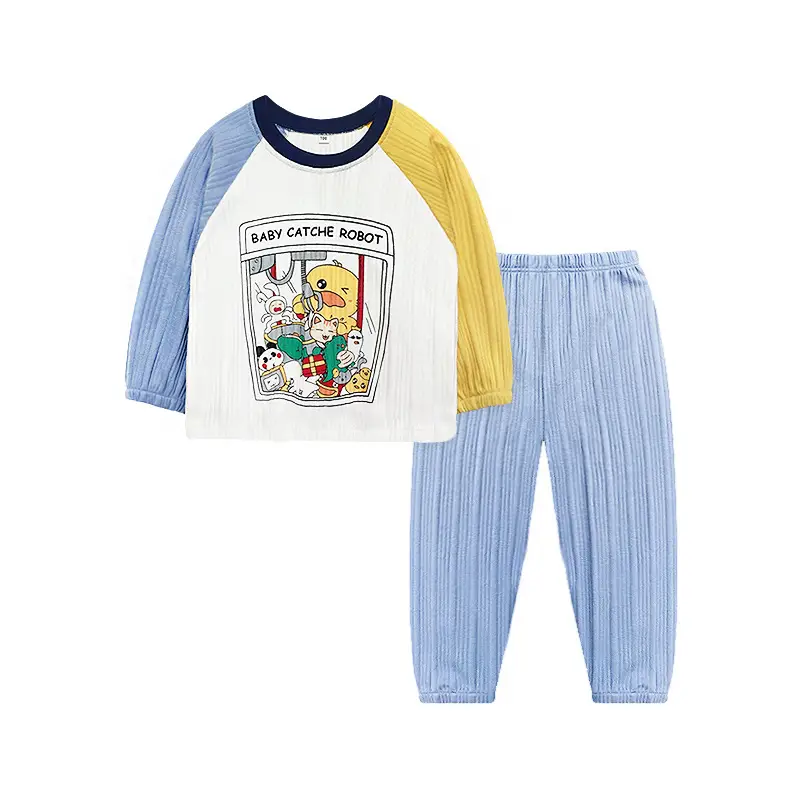 Kids Space Travel Pajama Set Cotton Blue White - Image 11