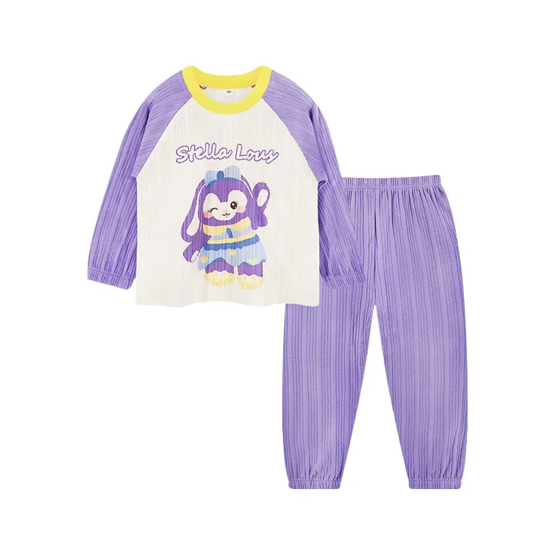 Kids Space Travel Pajama Set Cotton Blue White - Image 3