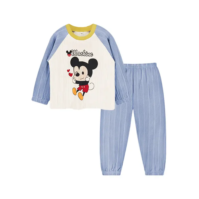 Kids Space Travel Pajama Set Cotton Blue White - Image 7