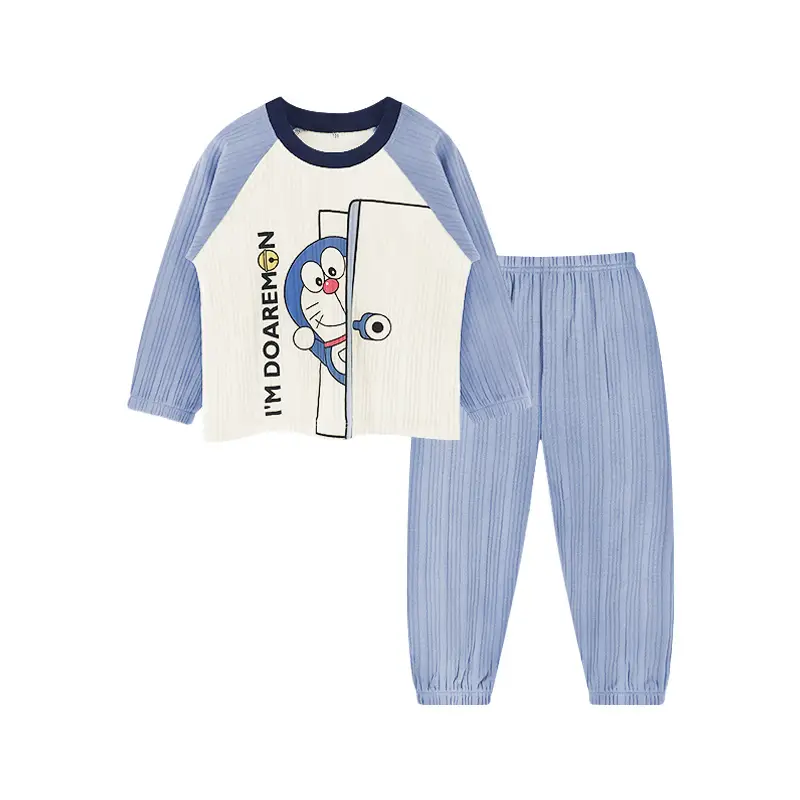 Kids Space Travel Pajama Set Cotton Blue White - Image 8