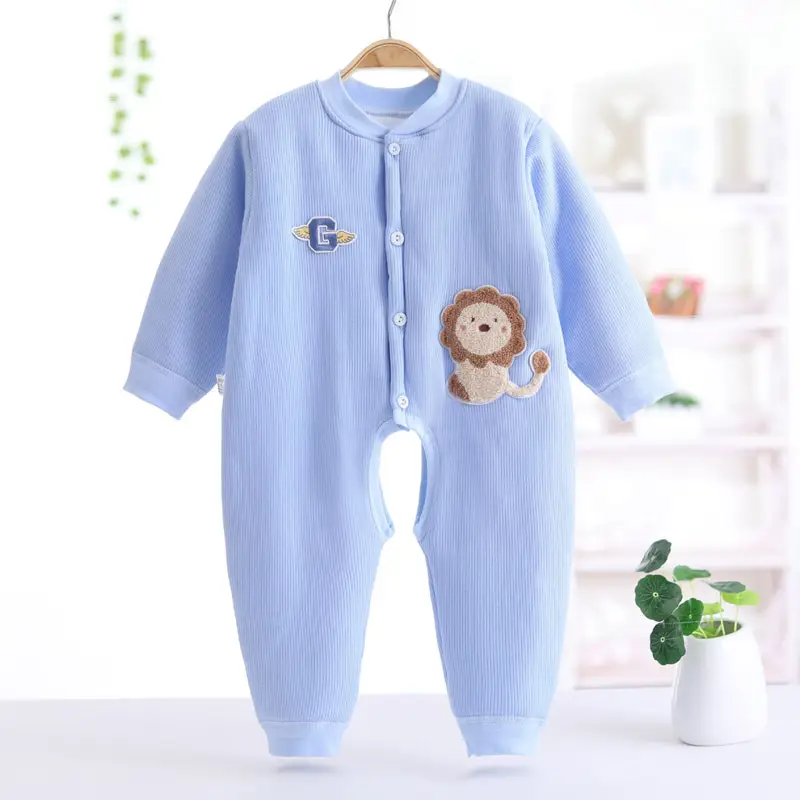 Baby Cotton Padded Jumpsuit Pink Winter Climbing Suit - Image 3