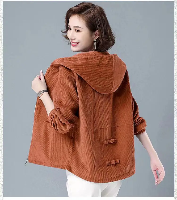 Women Korean Style Blue Hoodie Jacket Large — feature 15