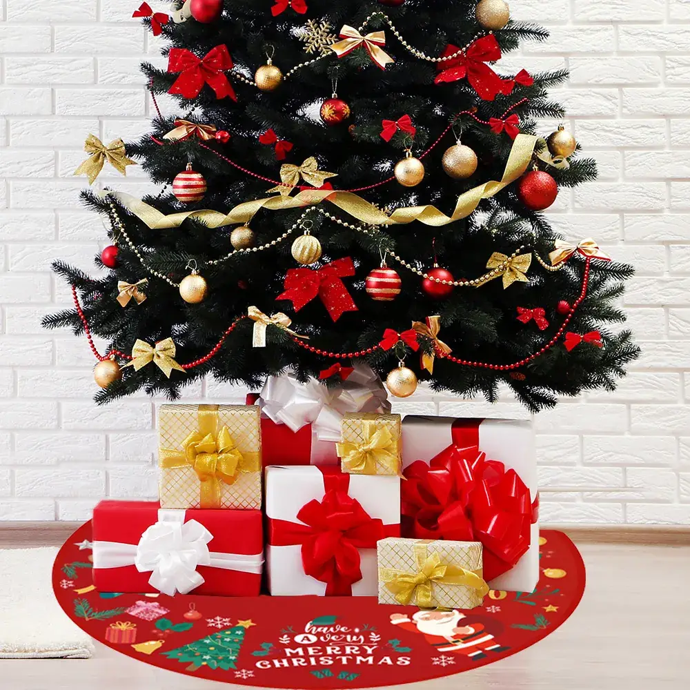 Christmas Deer Design Wall Decor 90cm Red Green Plaid