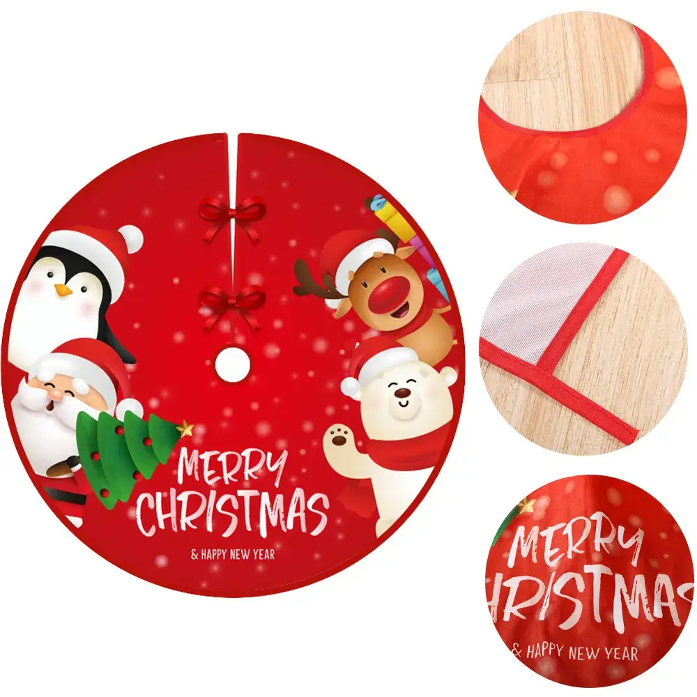 Christmas Deer Design Wall Decor 90cm Red Green Plaid