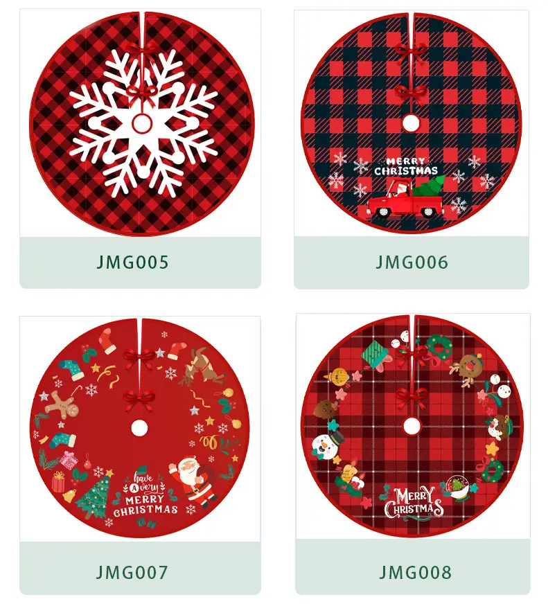 Christmas Deer Design Wall Decor 90cm Red Green Plaid — feature 4