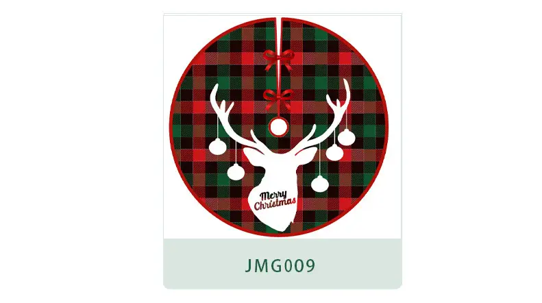 Christmas Deer Design Wall Decor 90cm Red Green Plaid — feature 5