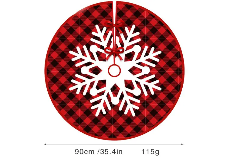 Christmas Deer Design Wall Decor 90cm Red Green Plaid — feature 6