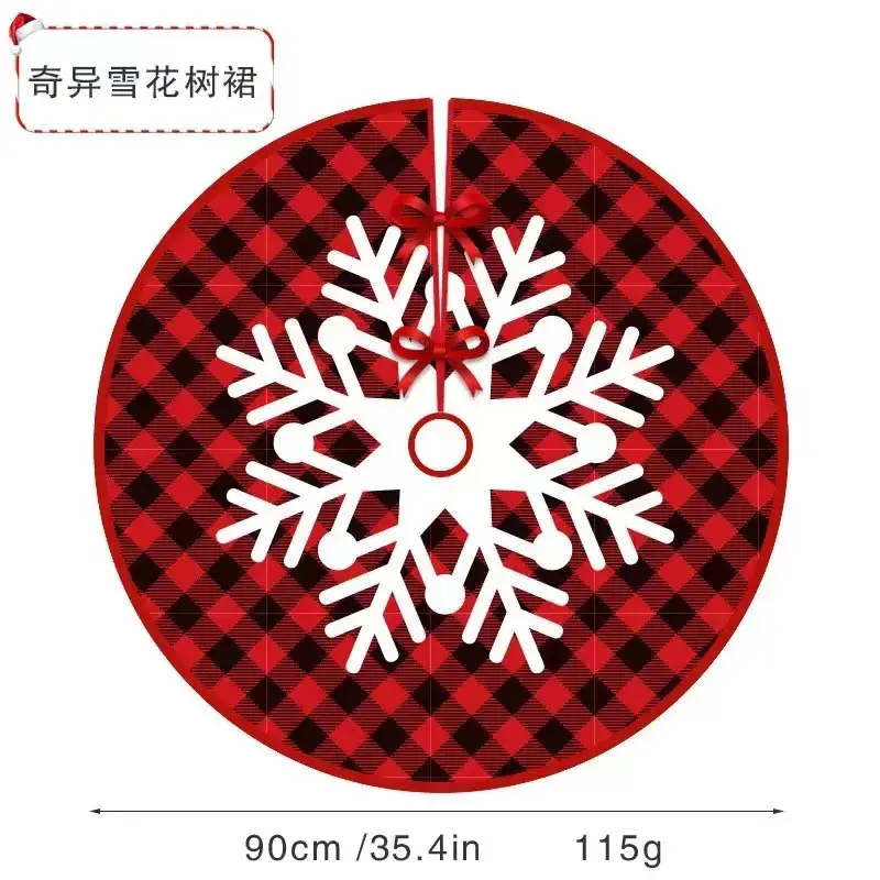 Christmas Deer Design Wall Decor 90cm Red Green Plaid