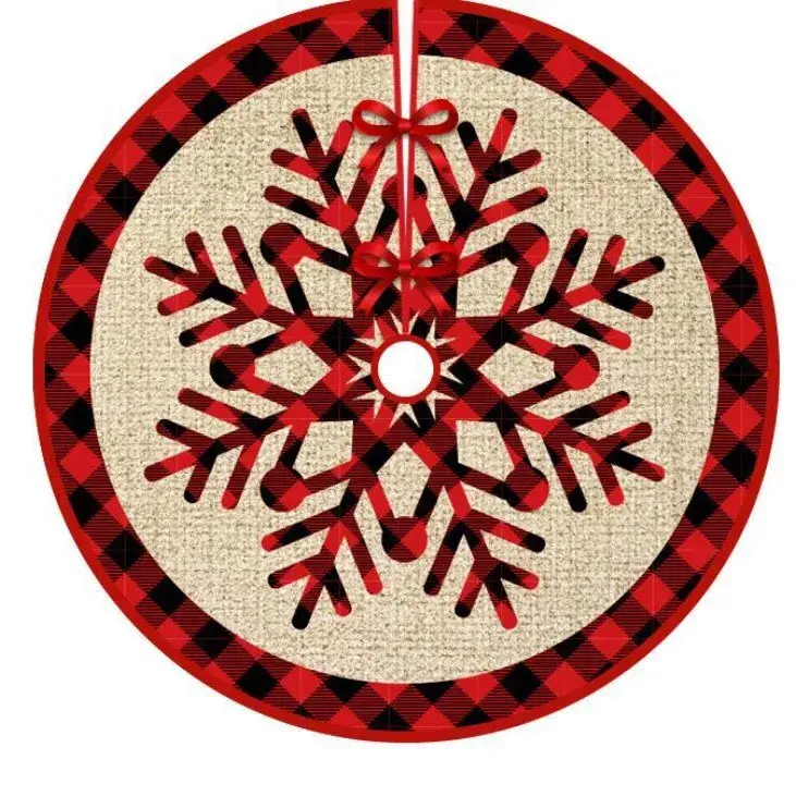Christmas Deer Design Wall Decor 90cm Red Green Plaid