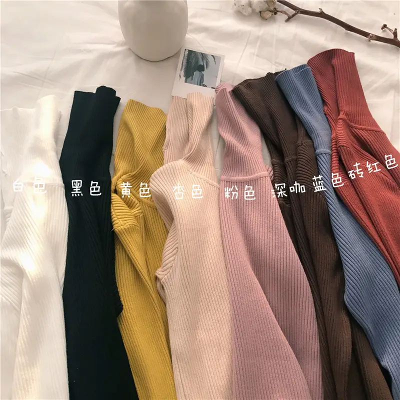 Women Korean Style Slim Knitted Turtleneck Sweaters 2025 — feature 18