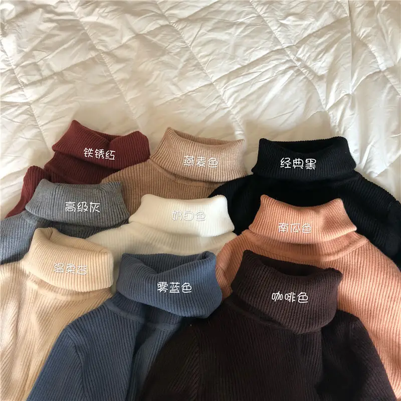 Women Korean Style Slim Knitted Turtleneck Sweaters 2025 — feature 19