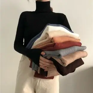 Women Korean Style Slim Knitted Turtleneck Sweaters 2025 — feature 4