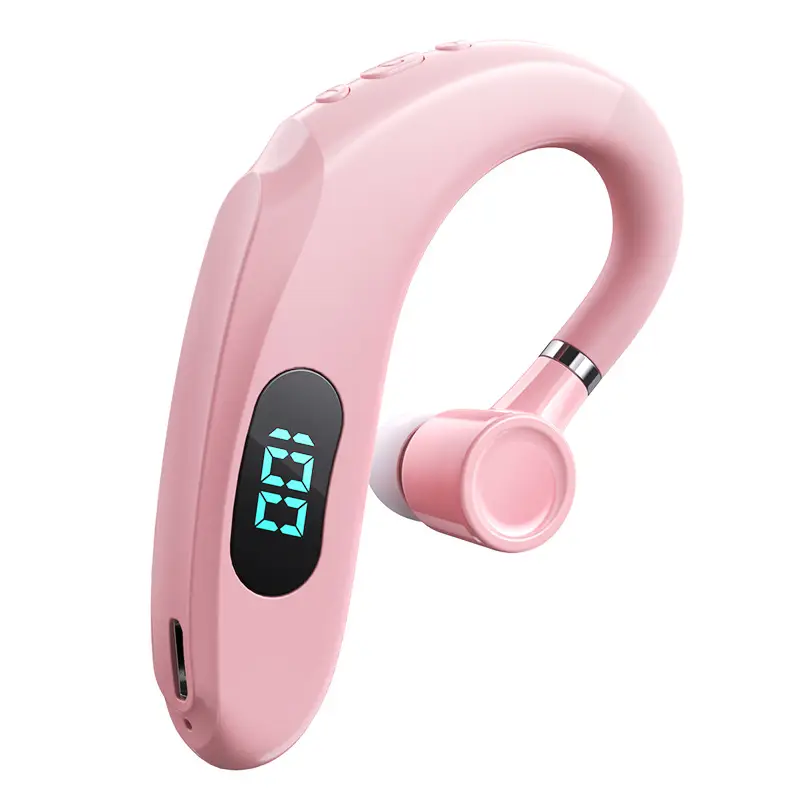 Pink Bluetooth Headset with Digital Display - Image 4