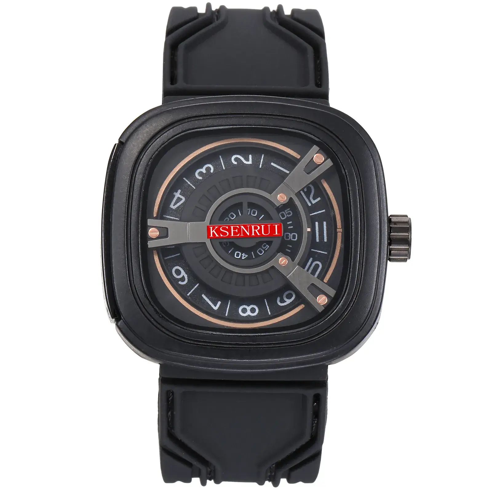 Cassen Rui Red Silicone GPS Watch for Men - Image 3