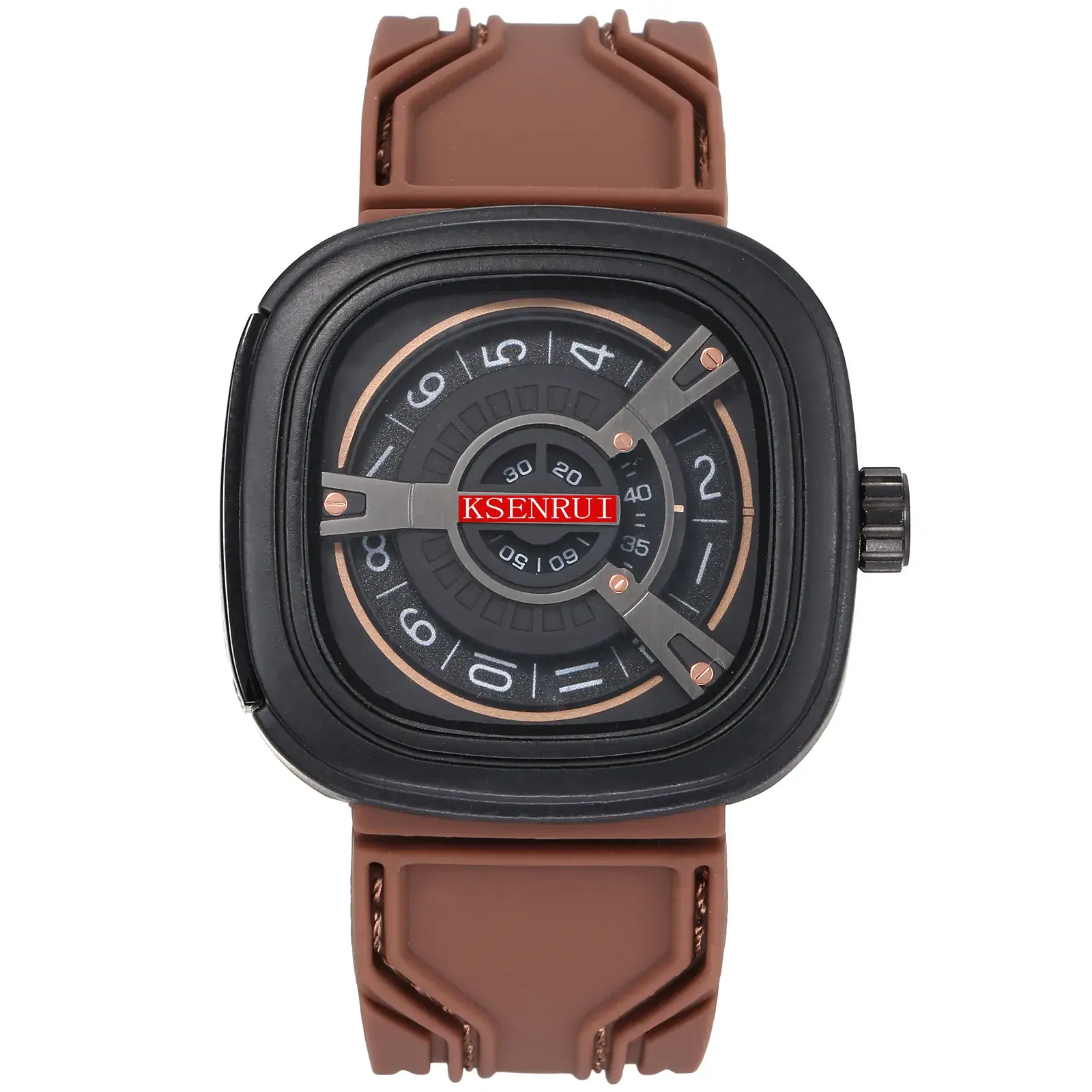 Cassen Rui Red Silicone GPS Watch for Men - Image 6
