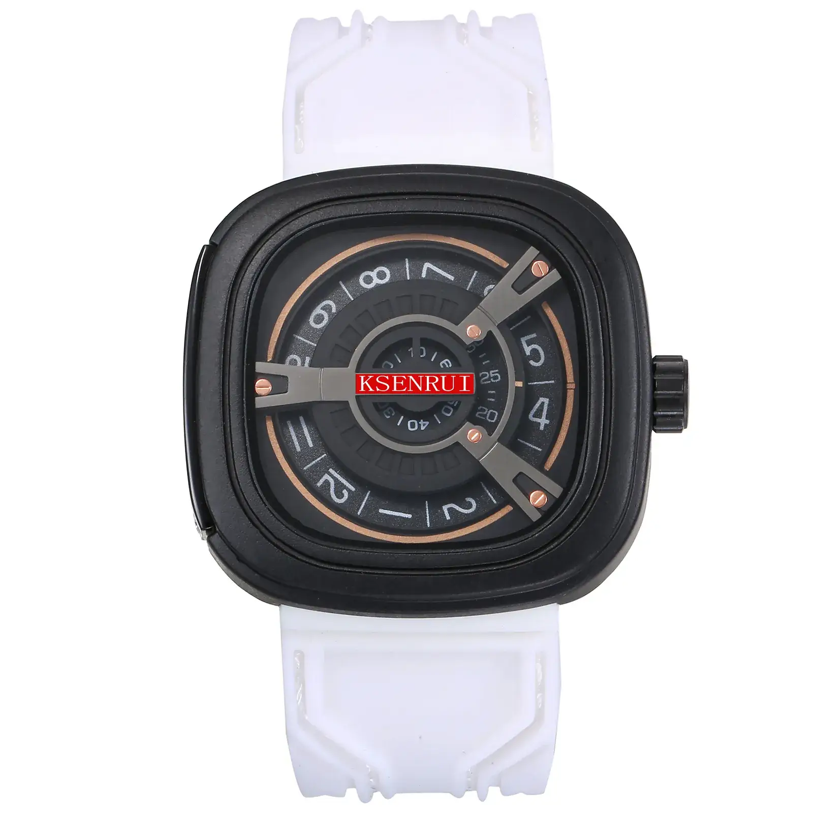 Cassen Rui Red Silicone GPS Watch for Men - Image 2