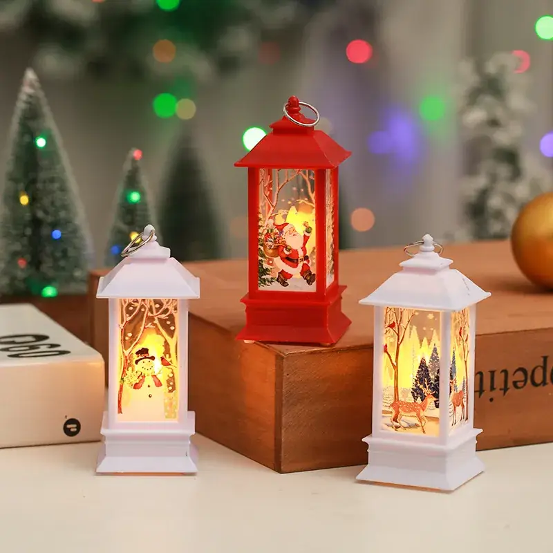 Red Christmas Wind Lamp with Santa Design - Image 15