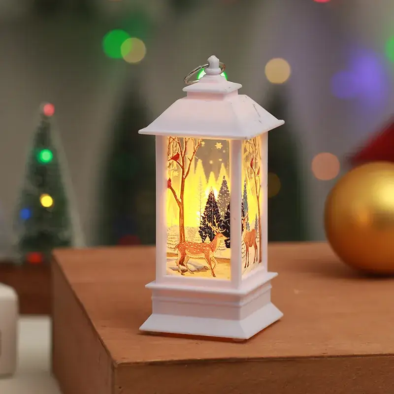 Red Christmas Wind Lamp with Santa Design - Image 16