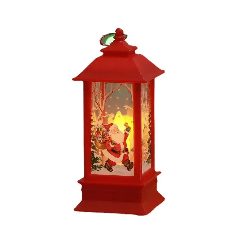 Red Christmas Wind Lamp with Santa Design - Image 17