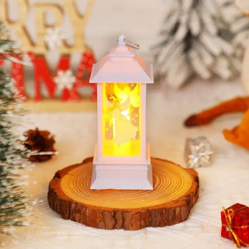 Red Christmas Wind Lamp with Santa Design - Image 7