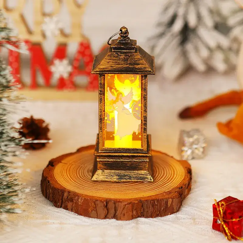 Red Christmas Wind Lamp with Santa Design - Image 8