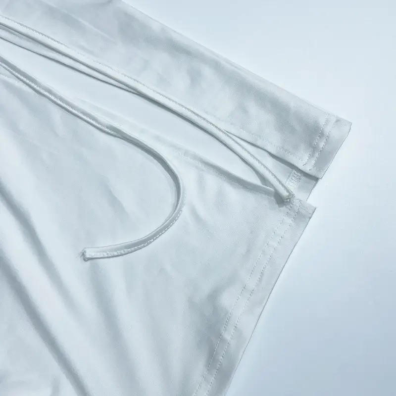 White Crossbody High Slit Tube Top Dress for Women — feature 23