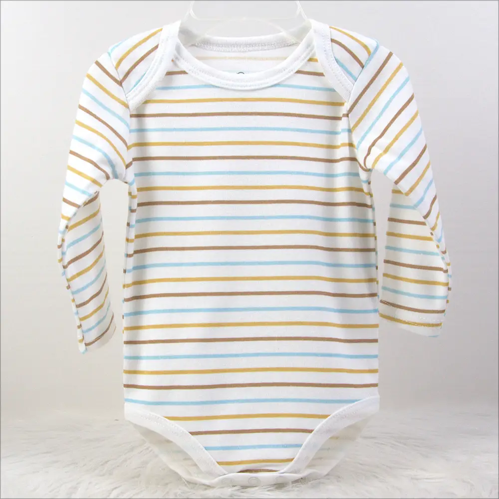 Creeper Baby Long Sleeve Bodysuit Set of 3 Blue — feature 15
