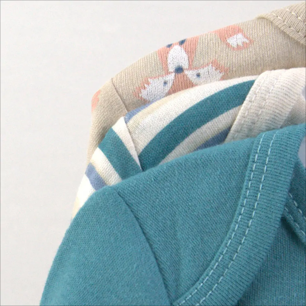 Creeper Baby Long Sleeve Bodysuit Set of 3 Blue — feature 23