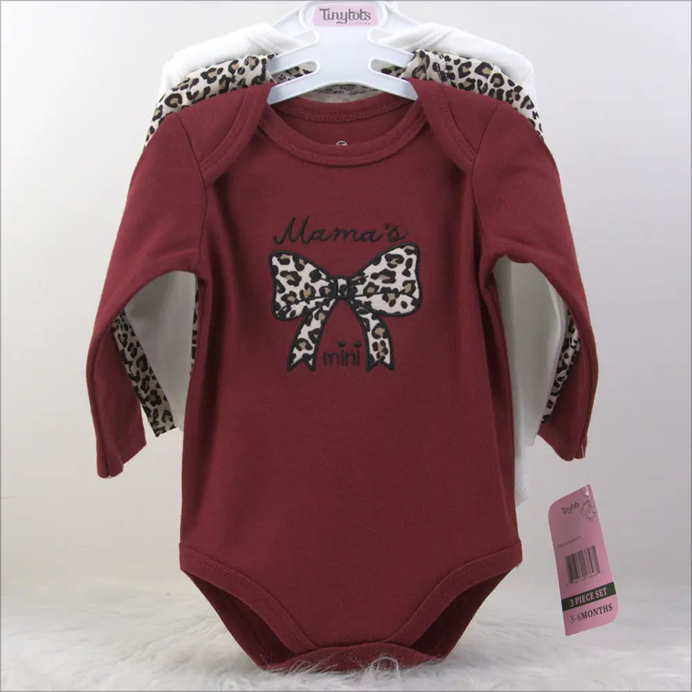 Creeper Baby Long Sleeve Bodysuit Set of 3 Blue — feature 25